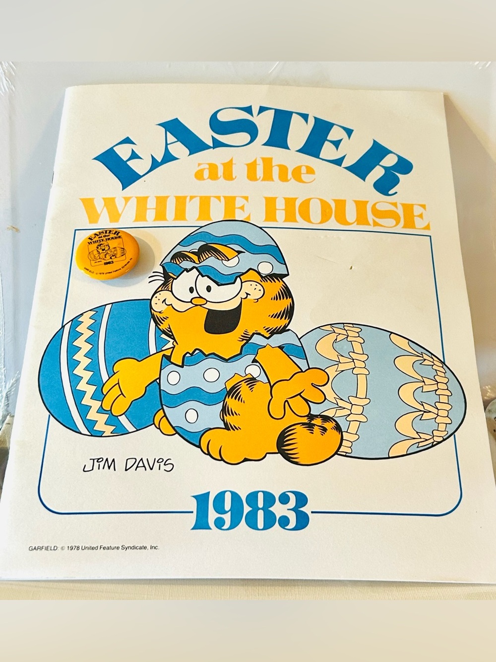 1983 WHITE HOUSE EASTER EGG HUNT & ROLL! w/GARFIELD PROGRAM/EVENT PLANNER & MAP